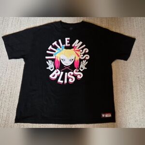 Authenic WWE Little Miss Bliss Black Short Sleeve Tee Shirt Size XXL ADULT